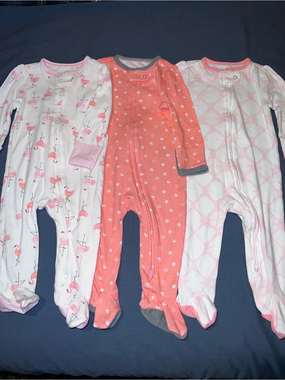 3pk Footed Onesies